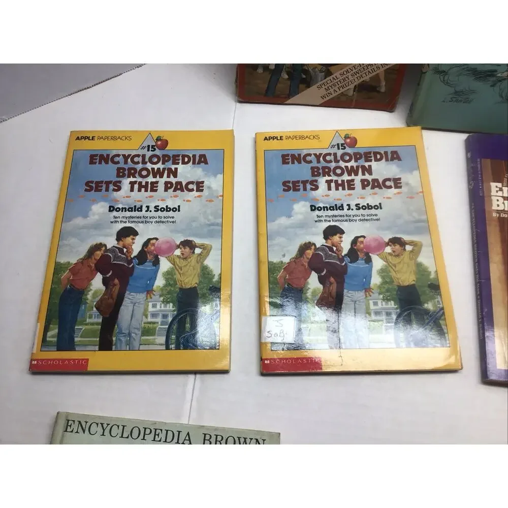 Vintage Encyclopedia Brown Book Lot Donald J Sobol Boy Detective Mystery 12 HC
